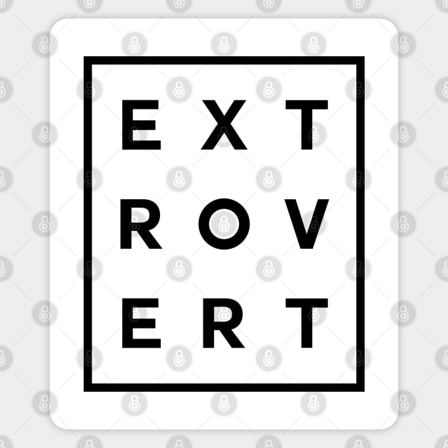 Extrovert Boxed (Black) Magnet by inotyler